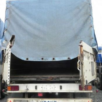 Krone flatbed trailer AZP 18 tarpaulin trailer