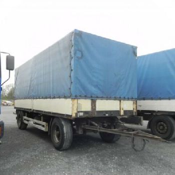 Krone flatbed trailer AZP 18 tarpaulin trailer