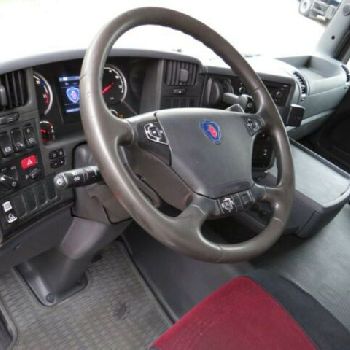 Scania G 420 LB6x2 + HNB flatbed rear crane steering + lift, PK1