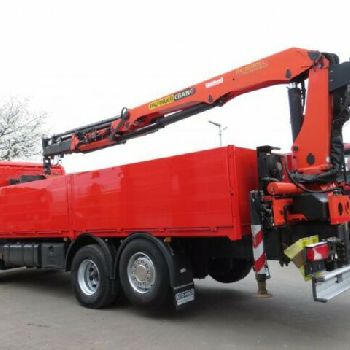 Scania G 420 LB6x2 + HNB flatbed rear crane steering + lift, PK1