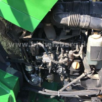 John Deere 2520 HST, mower deck + high dump, cab, MOT