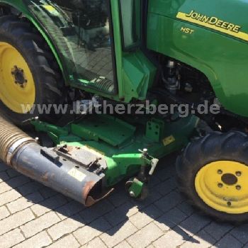 John Deere 2520 HST, mower deck + high dump, cab, MOT