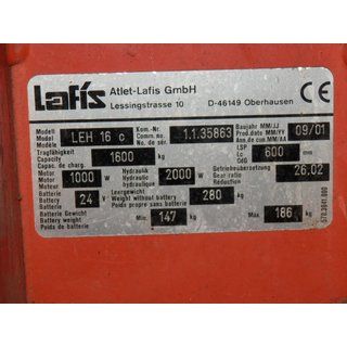 B12724Z | Used Lafis LEH-16-c Electric Pallet Truck