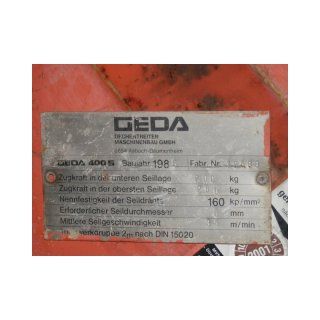 B11313 | Winch Construction winch Forest winch Hoist Elevator Crane Geda 400S 200kg used