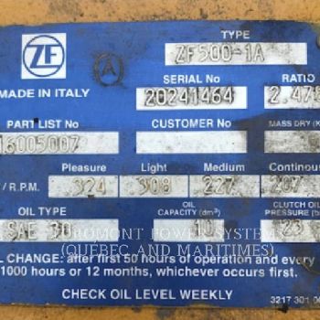 ZF TRANSMISSION ZF-500-1A