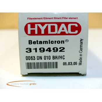 Hydac 319492/0063 DN 010 BH / HC Betamicron filter element - unused! -