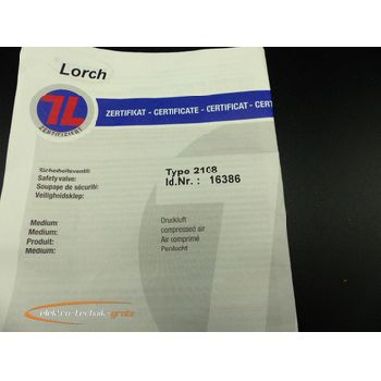 Lorch 2108 safety valve 16386 & gt; unused! & Lt;