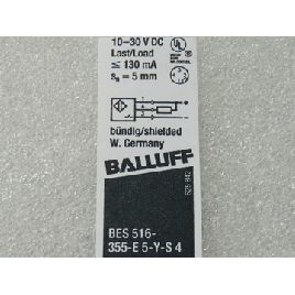Balluff BES 516-355-E5-Y-S 4 inductive sensor Sn = 5 mm 10 - 40 VDC - unused -