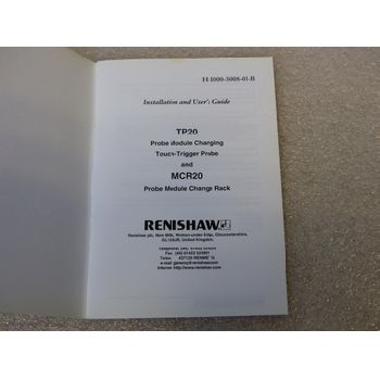 Renishaw TP 20 and MCR20 Installation and User's Guide
