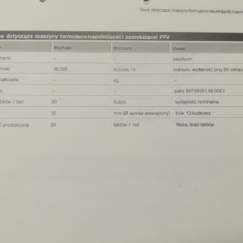 Gea Finnah FFV/FFS 2209 Filling machine - food industry