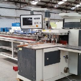 Stegherr F-D/E-D NC drilling machine and dowelling of window and door profiles
