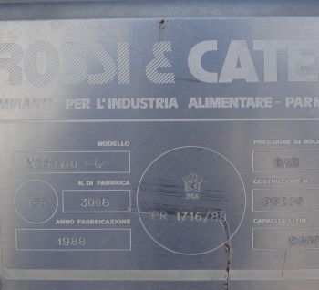 Rossi Catelli Vesuvio G Vegetable and fruit cutting, washing and blanching machine