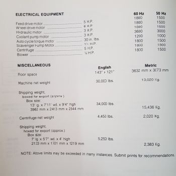 Gleason NO 137 Gear grinding machine