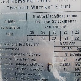 Veb Blema Gotha Ubr 20x1600/1-10 Straightening machine