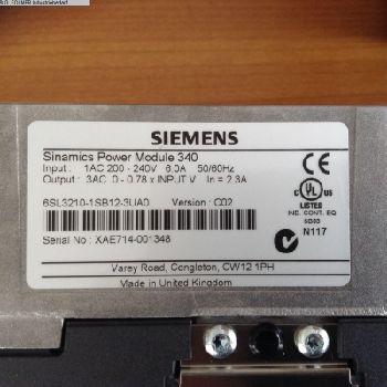 Electronics / PLC controls SIEMENS 6SL3210-1SB12-3UA0