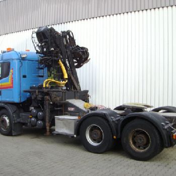 Scania 144G 530 6x4 with crane Loglift F 215 Z