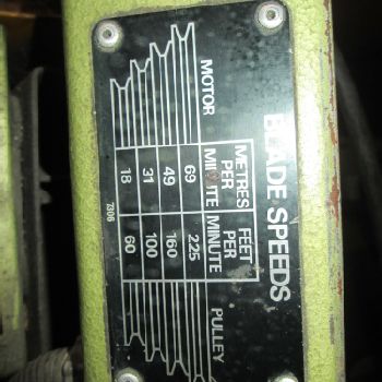 Startrite Model H175V 110V 1Ph Horizontal Belt Driven Band Saw (#15913); Startrite Model J175V 110V 1Ph Horizontal Belt Driven Band Saw