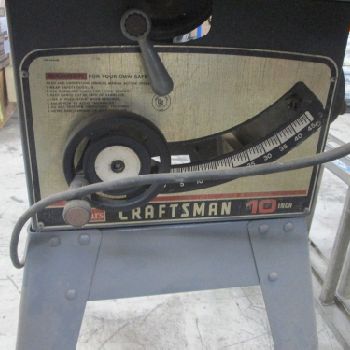 Craftsman Model 113.298032 10" 1Hp 3450 Rpm 115V 1Ph Table Saw W/Fence Nice (#16941); Craftsman Model 113.298032 10 1Hp 3450 Rpm 115V 1Ph Table Saw W/Fence Nice