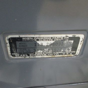 Craftsman Model 113.298032 10" 1Hp 3450 Rpm 115V 1Ph Table Saw W/Fence Nice (#16941); Craftsman Model 113.298032 10 1Hp 3450 Rpm 115V 1Ph Table Saw W/Fence Nice