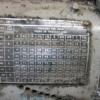 South Bend Cat No.CL187ZB 3.5'Bed 10"Swing Lathe W/5C Collet Pull Type Bar (#17165); South Bend Cat No.CL187ZB 3.5'Bed 10Swing Lathe W/5C Collet Pull Type Bar