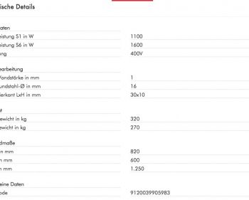 Holzmann profile roller; RBM30