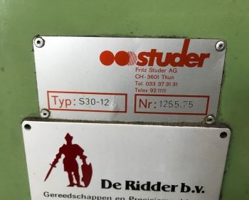 Studer S30-12; round sharpener