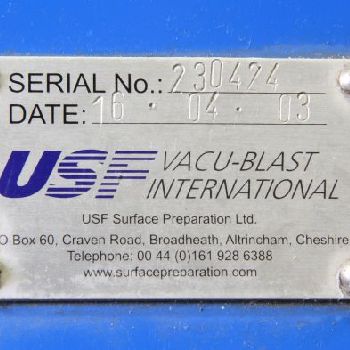 Wheelabrator USF Vaqua 92 Wet Blast Cabinet