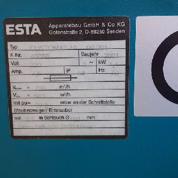 70.039 Mobile suction unit, Esta, Dustomat 10