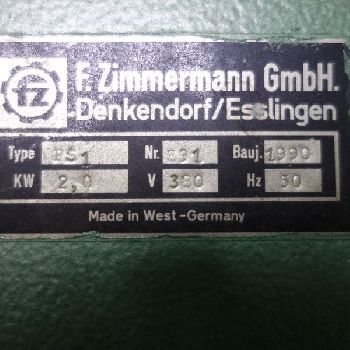 40.123 Profile belt sander, Zimmermann, PS1