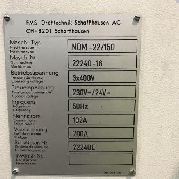 CNC Lathe GEORG FISCHER NDM 22/150