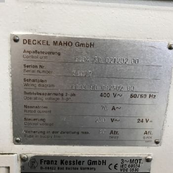 Machining Center - Vertical DECKEL-MAHO DMU 50V