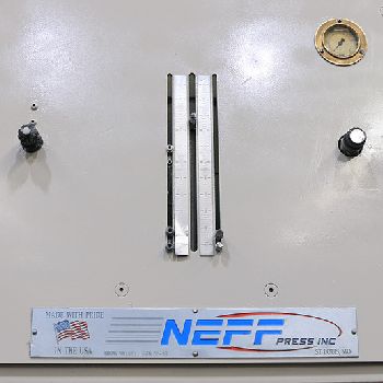 57.7 Ton,Neff#DF50-15M, 10" str, 24 DL, 10 thr, 30 x 21.5 bed, hydraulic press,’98,#157790