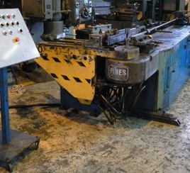 3-1/2"Pines#2, hyd horiz.tube bender,mand extr,CCW rotation,updated w/PLC control,1977