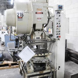 22 Ton,Minster#B1-22, high speed gap frame press, 1-1/4" stroke, 2 adj., 0-1000 SPM, air clutch & brake, 1983, #18419