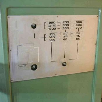 Parkson#M1500, 68-1/4" x 16 table,27-1600 RPM,14 cr.,#50NS tpr,dual control,’90,#51716