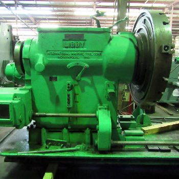 No. 5HLibby, sliding gap bed turret lathe,12" spindle hole,84 swing in gap,40 gap length,50 chuck,front & rear threads,#18194