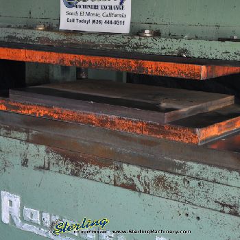 60 Ton,Rousselle#6B-60, gap frame OBI press,air clutch & brake, curtains, dual air ctr.balance, #9470