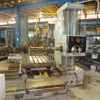 4"Kuraki#KBT1003W, 41 x 47 built-in rotary table,#50 taper,built-in outriggers,1981 (2 available)