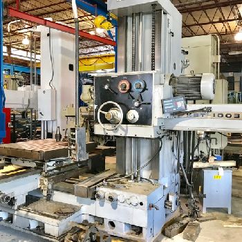 4"Kuraki#KBT1003W, 41 x 47 built-in rotary table,#50 taper,built-in outriggers,1981 (2 available)