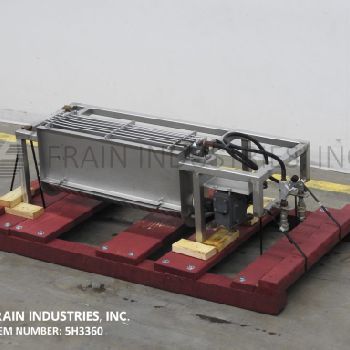 Stainless Steel, 34" wide, rotary paddle sieve topper, with 34 wide x 7 long x 14 deep trough, 12 paddle agitation