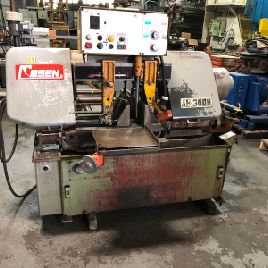 12" x 13.25Cosen#AH300H, horizontal band saw, 150.4 x 1.3 x .042 blade, 5 HP blade, infinite blade speed control