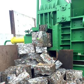 Harris#TGS220, used baler with shear knives, includes remote control triple compression baler, cycle time 40 seconds