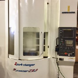 Kitamura#MYCENTER-2XIFSpark Changer, CNC VMC,20" X,14 Y,18 Z,20000 RPM,(2) 14 x 31 pallets,2004