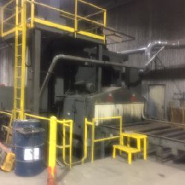 Pangborn, 8’ wide roll conveyor, (4) 30 HP wheels