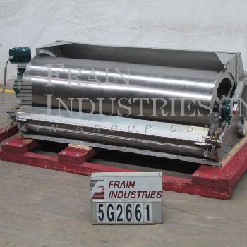 25" x 72Hycor/ Parkson #RSA01-04-72ROTOSTRAINER, with 0.75mm openings, open bottom discharge (3 available)