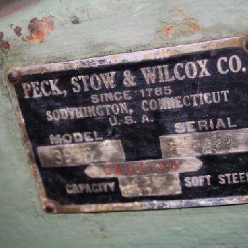 Pexto#3536, circle shear,36" x 12 ga.,3-1/4 cutter diameter,1-1/2 HP,elec.foot pedal,#67209