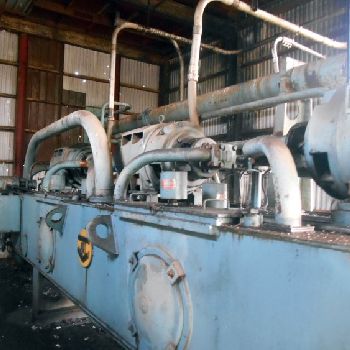 Harrisguillotine shear with conveyors, 500 ton, used