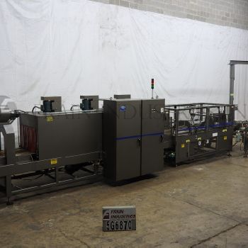 Arpac#BPMP5341, automatic, continuous motion, servo controlled, bottom overlap multipack, shrink wrapper & tunnel