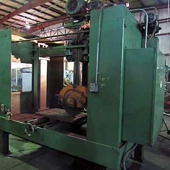 18"Savage#WJS-20, wet type abrasive cut-off saw,18 blade diameter,1600 RPM,30 HP,36 x 24 table,1998,#17626