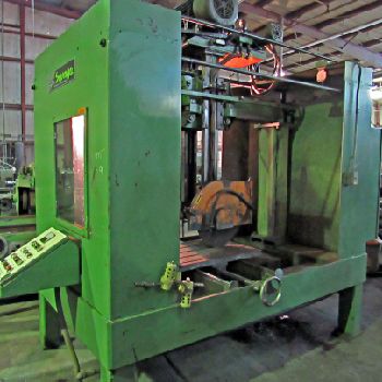 18"Savage#WJS-20, wet type abrasive cut-off saw,18 blade diameter,1600 RPM,30 HP,36 x 24 table,1998,#17626